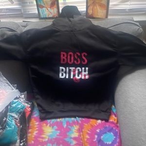 Women hoodie boos bitch design